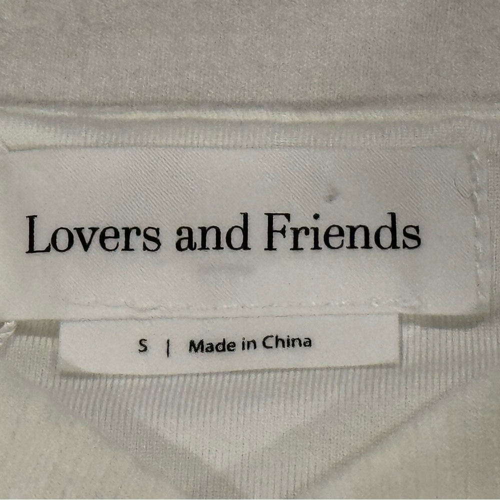 New W/ Tags Women’s Lovers And Friends White Lana Ribbed Crop Top: Size Small - Picture 10 of 13